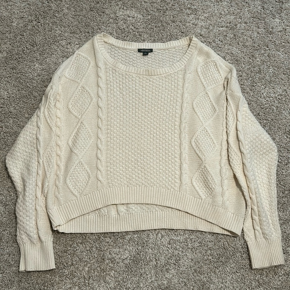 white sweater !